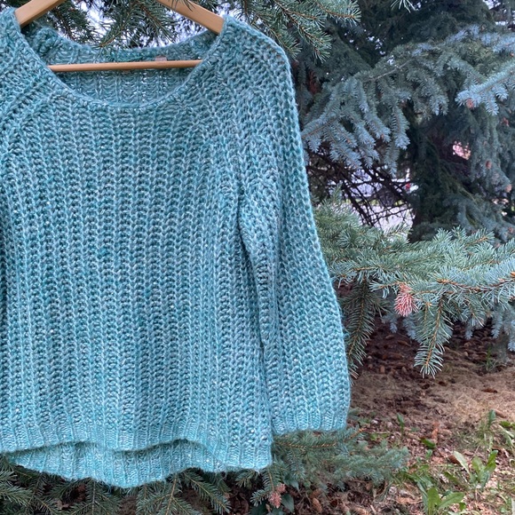 Anthropologie Seafoam Knit Sparkle Sweater - Picture 7 of 16
